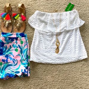 Lilly Pulitzer Wiley Tube Top Resort White